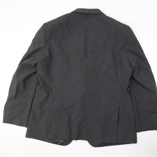 Marks and Spencer Mens Grey  Polyester Jacket Suit Jacket Size XL