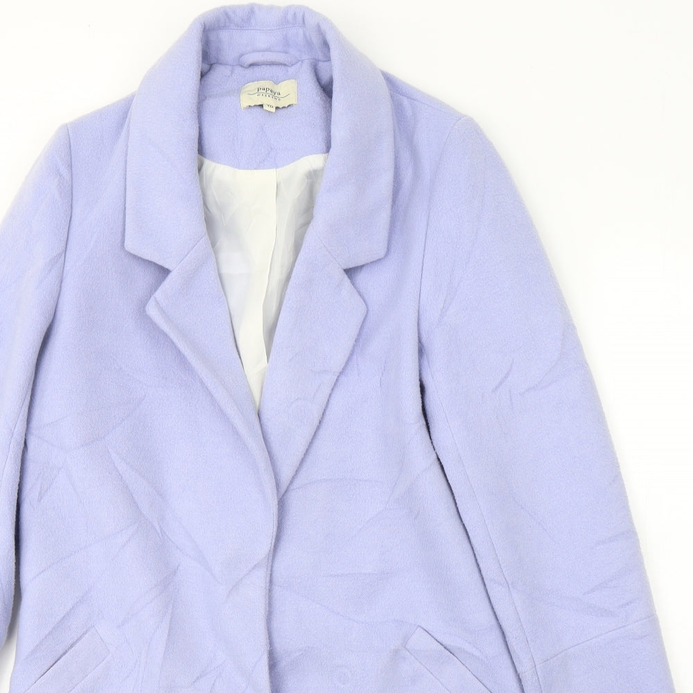 Papaya Womens Purple   Pea Coat Coat Size 10  Button