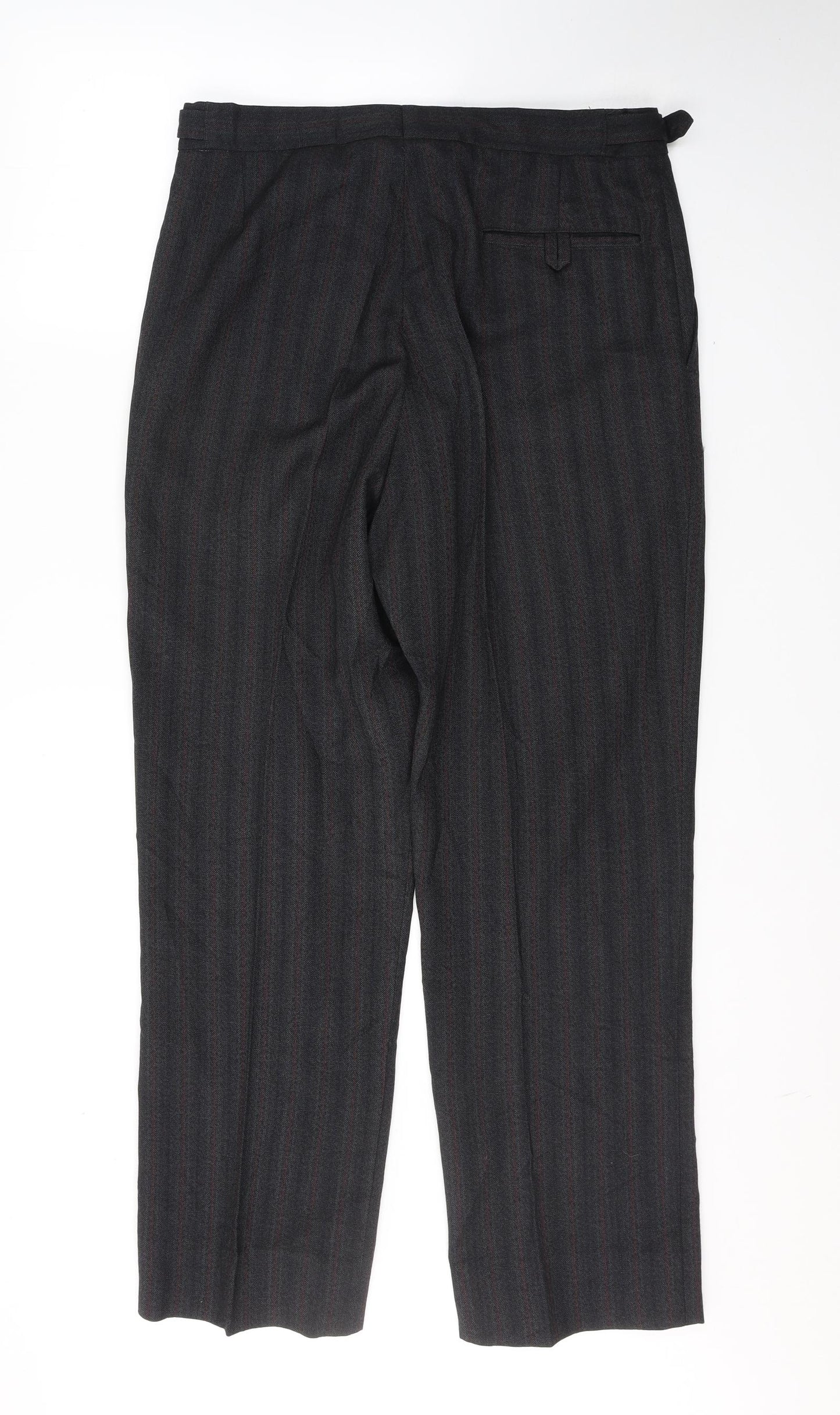Bernar Reiss Mens Grey  Polyester Trousers  Size 32 L28 in Regular Button