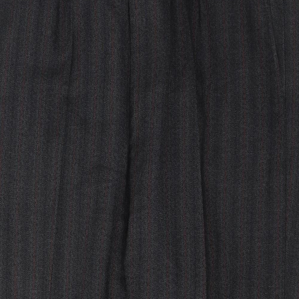 Bernar Reiss Mens Grey  Polyester Trousers  Size 32 L28 in Regular Button