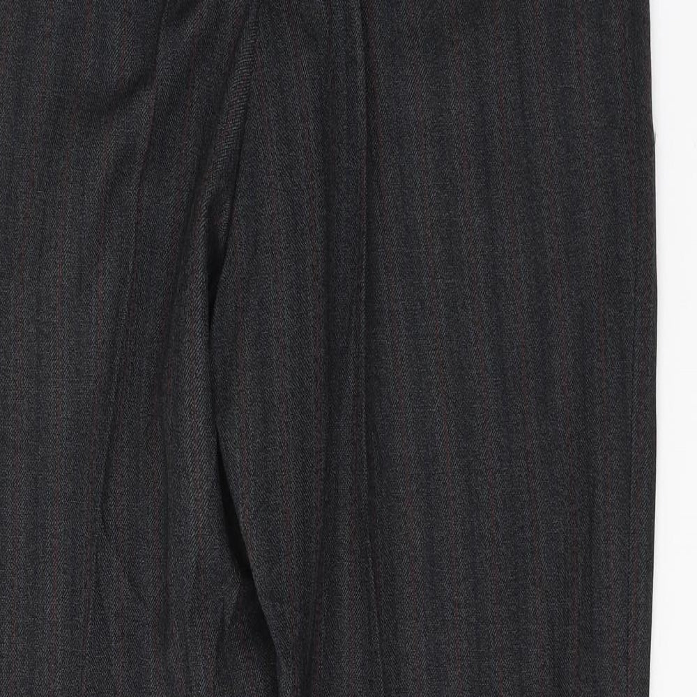 Bernar Reiss Mens Grey  Polyester Trousers  Size 32 L28 in Regular Button