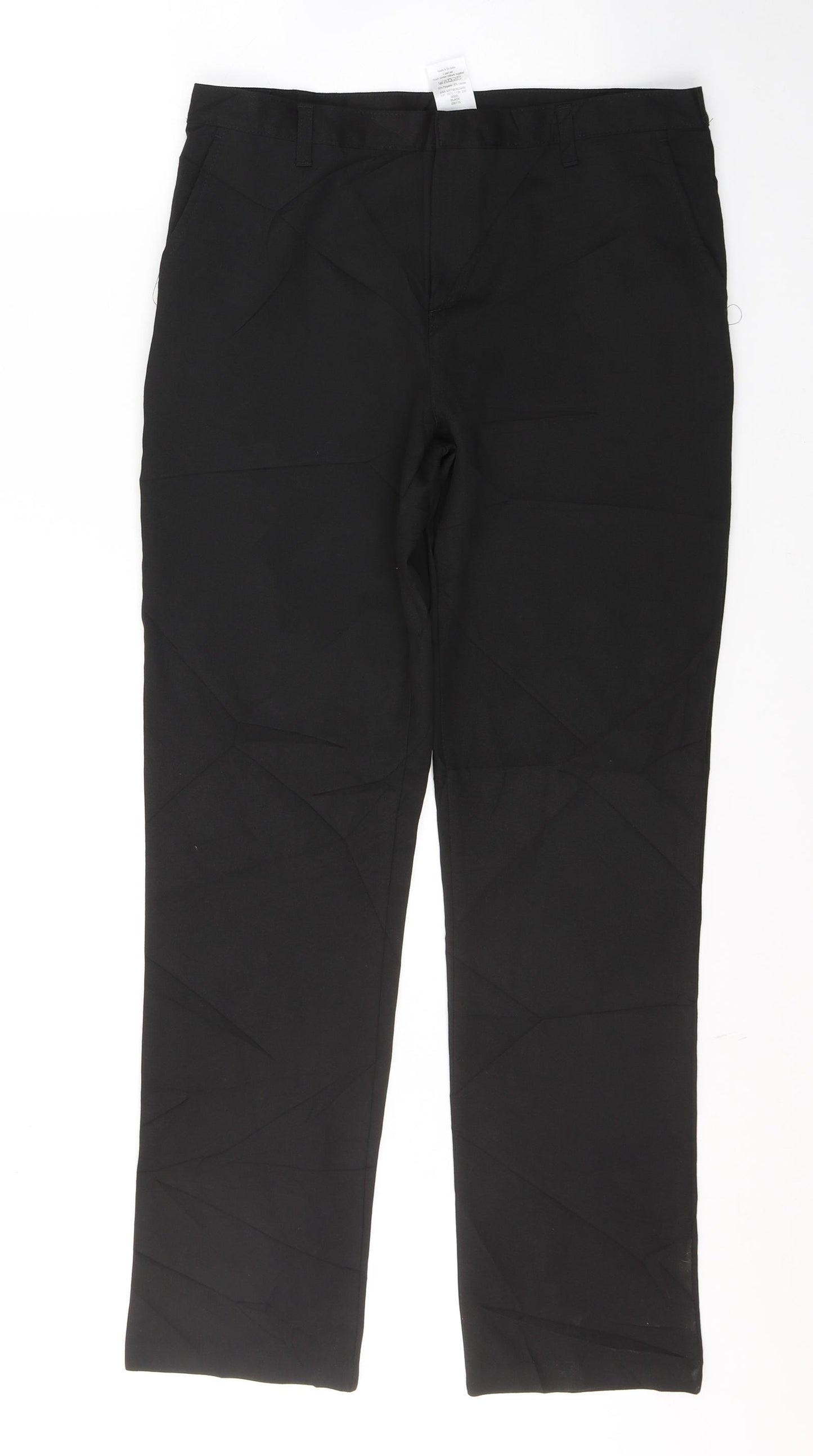 George Boys Black  Polyester Capri Trousers Size 14-15 Years  Regular Button
