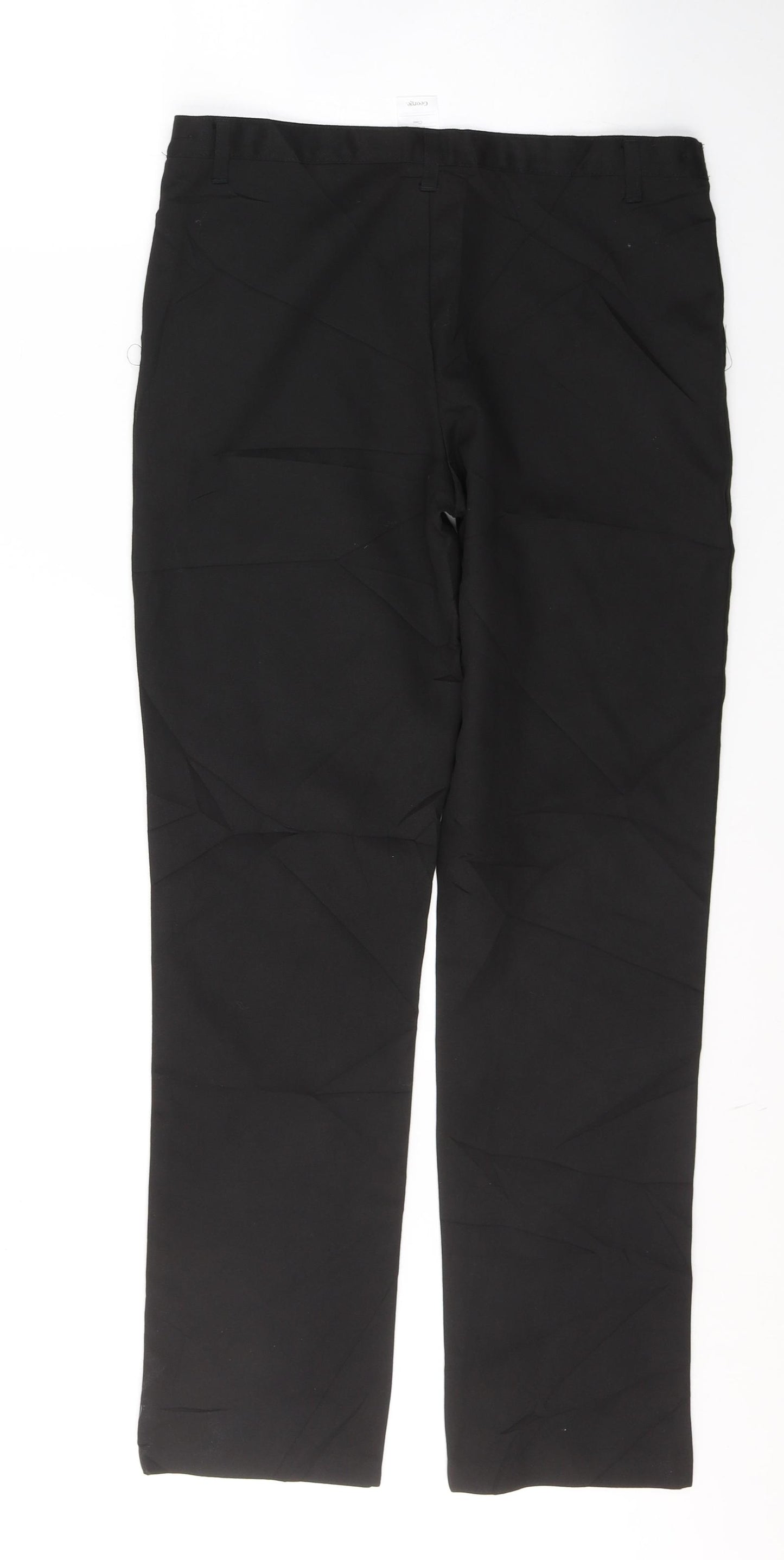 George Boys Black  Polyester Capri Trousers Size 14-15 Years  Regular Button