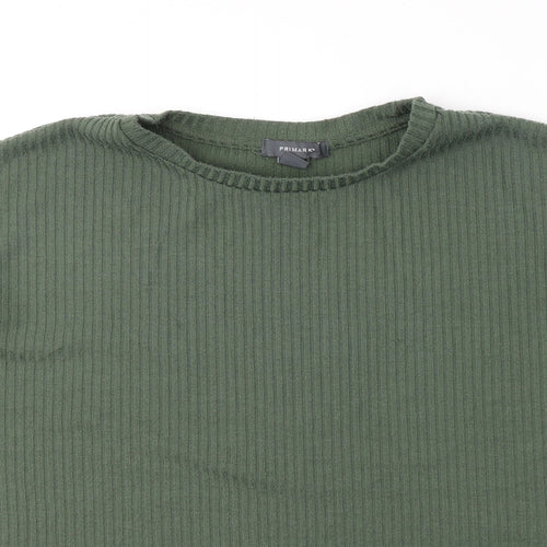 Primark# Womens Green  Polyester Jersey T-Shirt Size 10 Round Neck