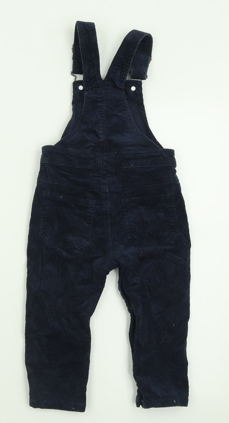 M&Co Boys Blue  Cotton Dungaree Outfit/Set Size 18-24 Months  Button