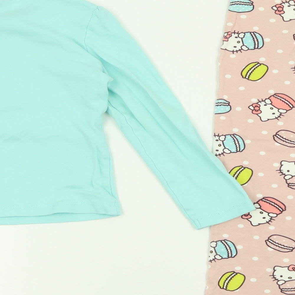 Hello Kitty Girls Multicoloured Geometric Cotton Cami Pyjama Set Size 7-8 Years  Pullover
