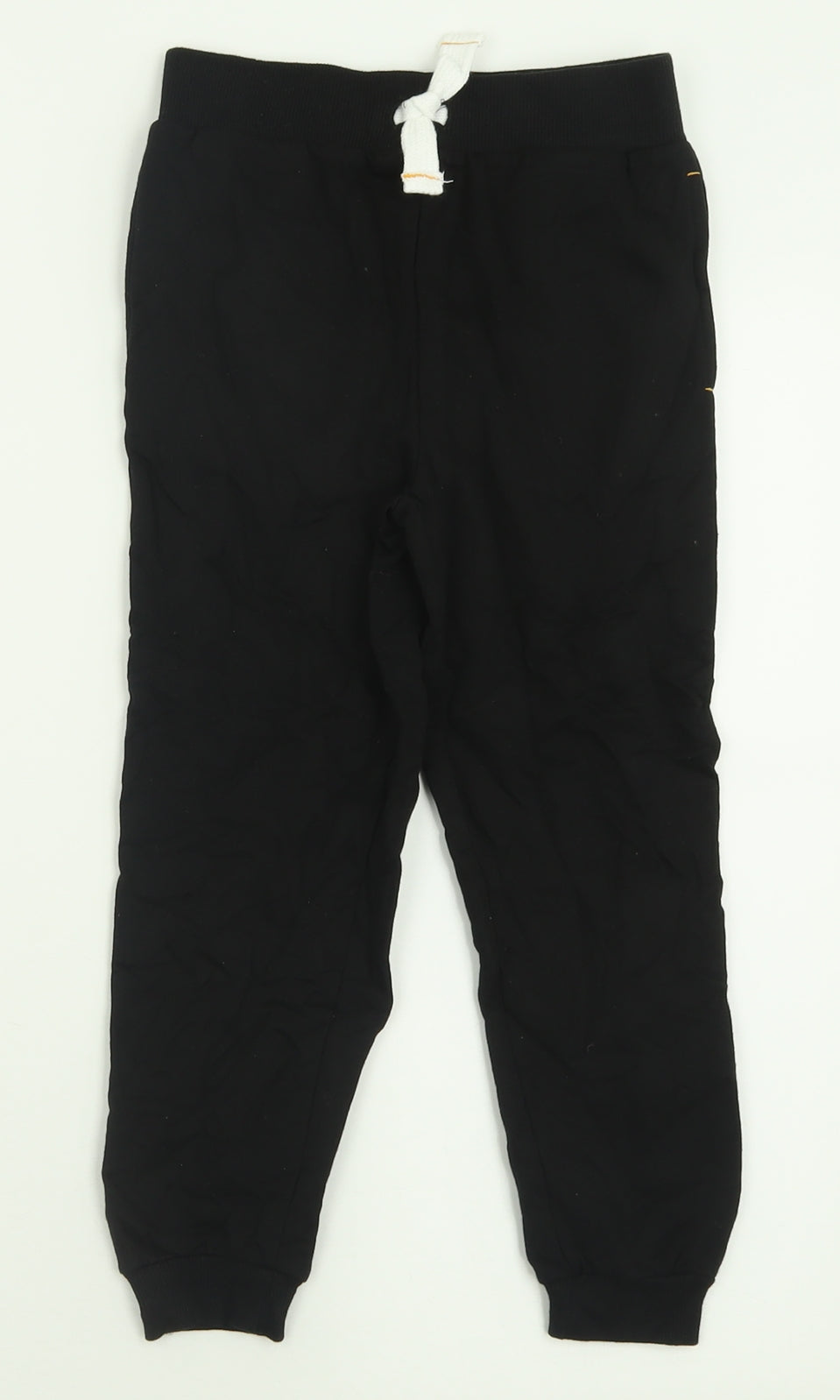 minikidz Boys Black  Cotton Jogger Trousers Size 5-6 Years  Regular Tie