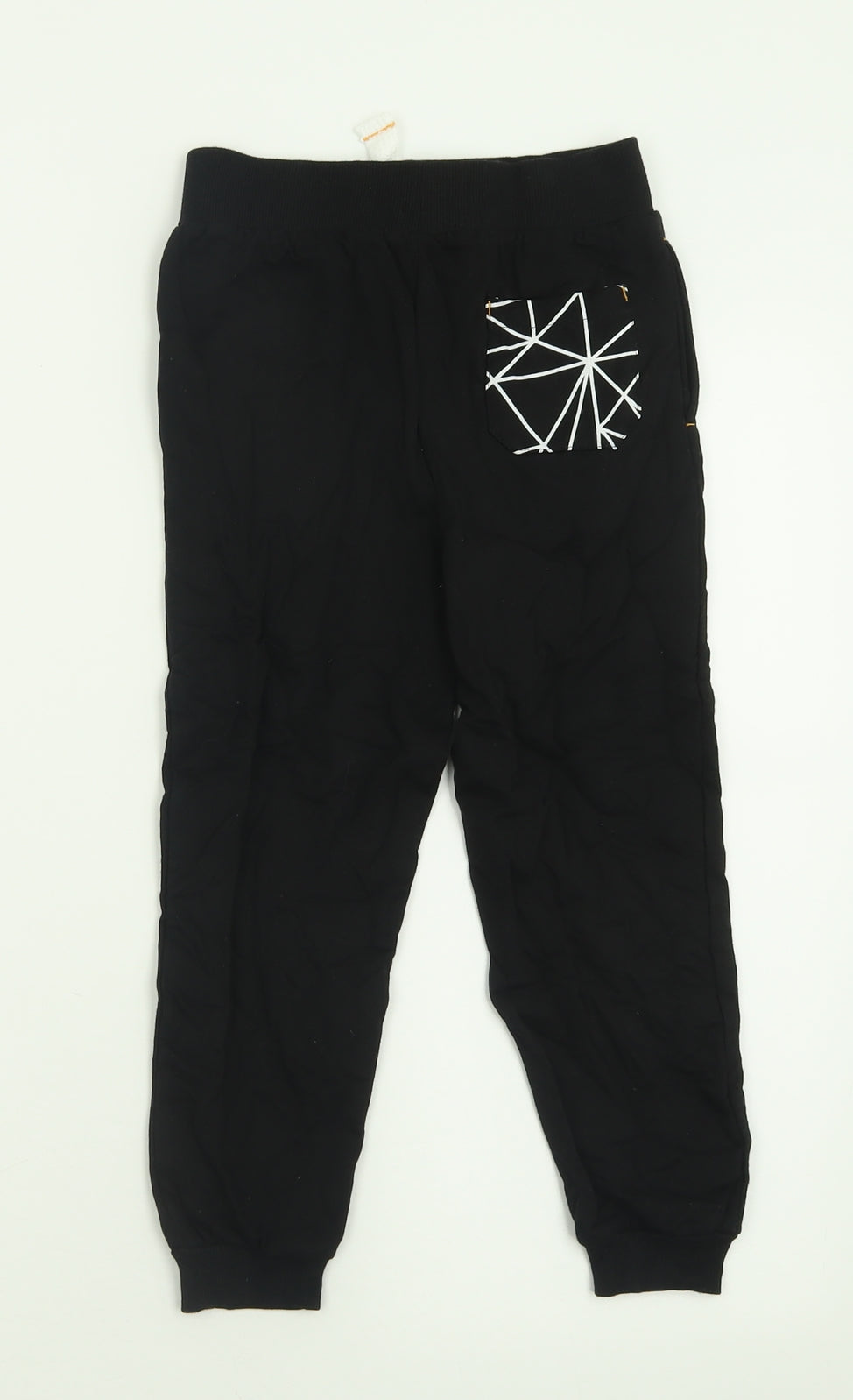 minikidz Boys Black  Cotton Jogger Trousers Size 5-6 Years  Regular Tie