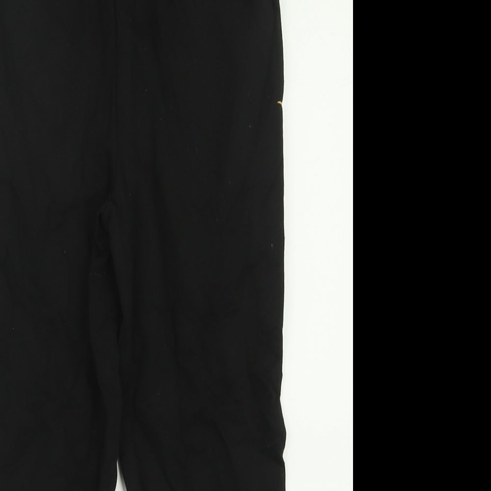 minikidz Boys Black  Cotton Jogger Trousers Size 5-6 Years  Regular Tie