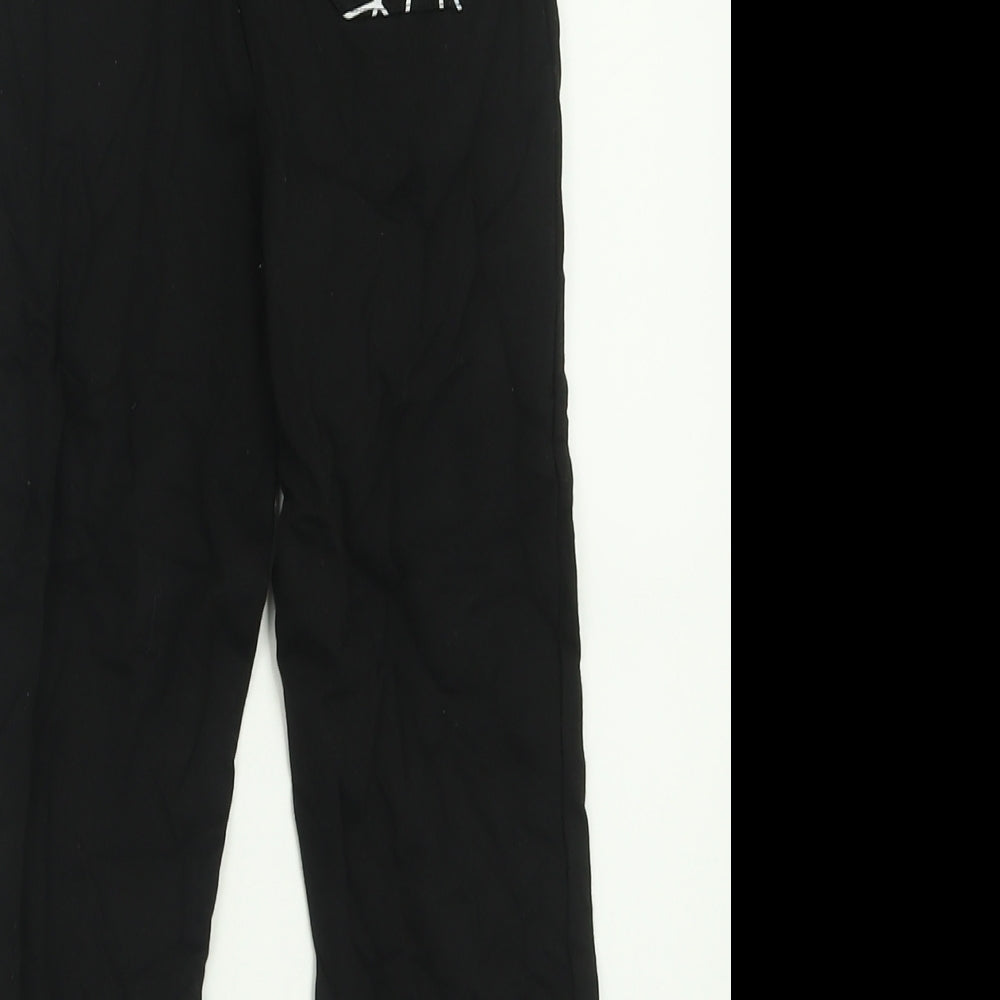 minikidz Boys Black  Cotton Jogger Trousers Size 5-6 Years  Regular Tie