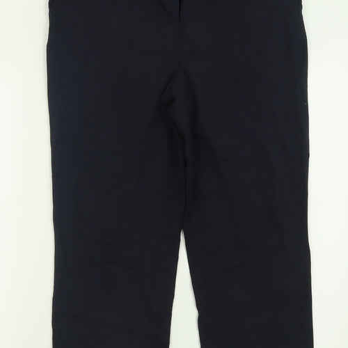 n3xt Womens Black  Polyester Trousers  Size 12 L26 in Regular Hook & Eye