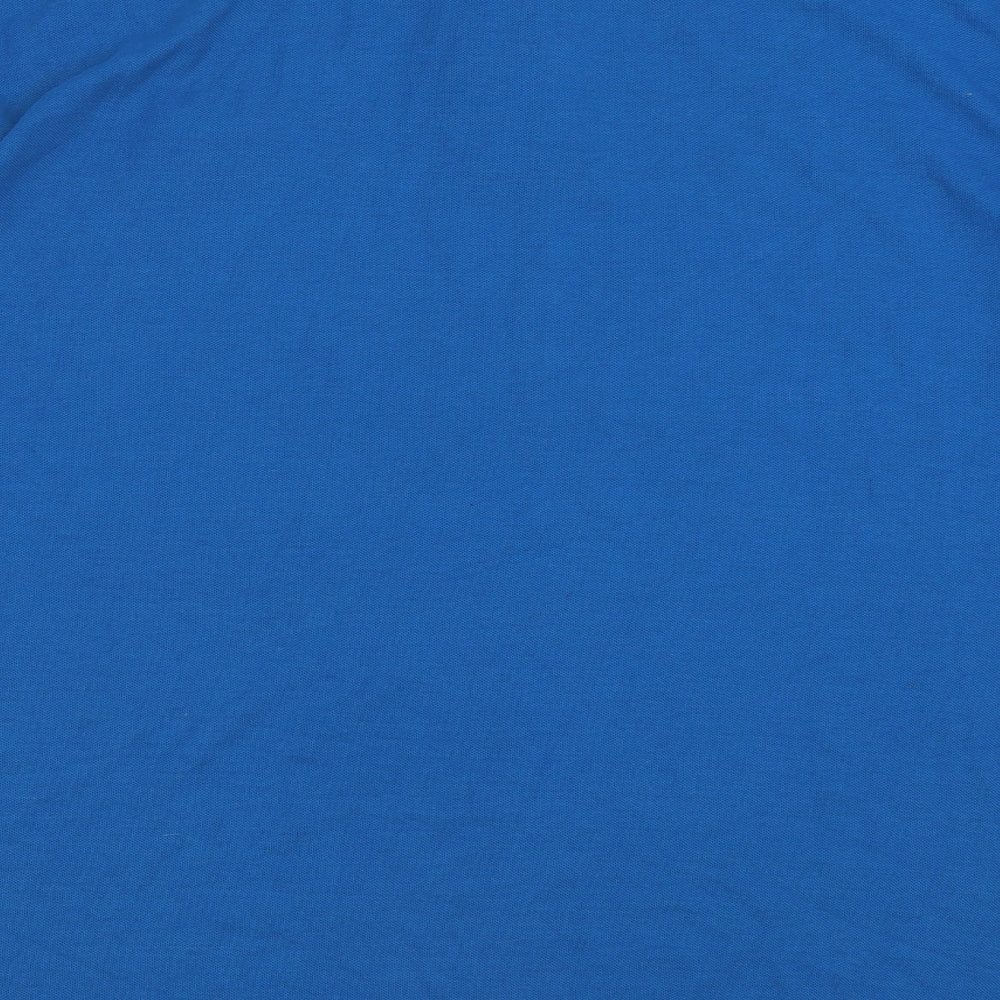 Slazenger Mens Blue  Cotton  Polo Size 4XL Collared Button
