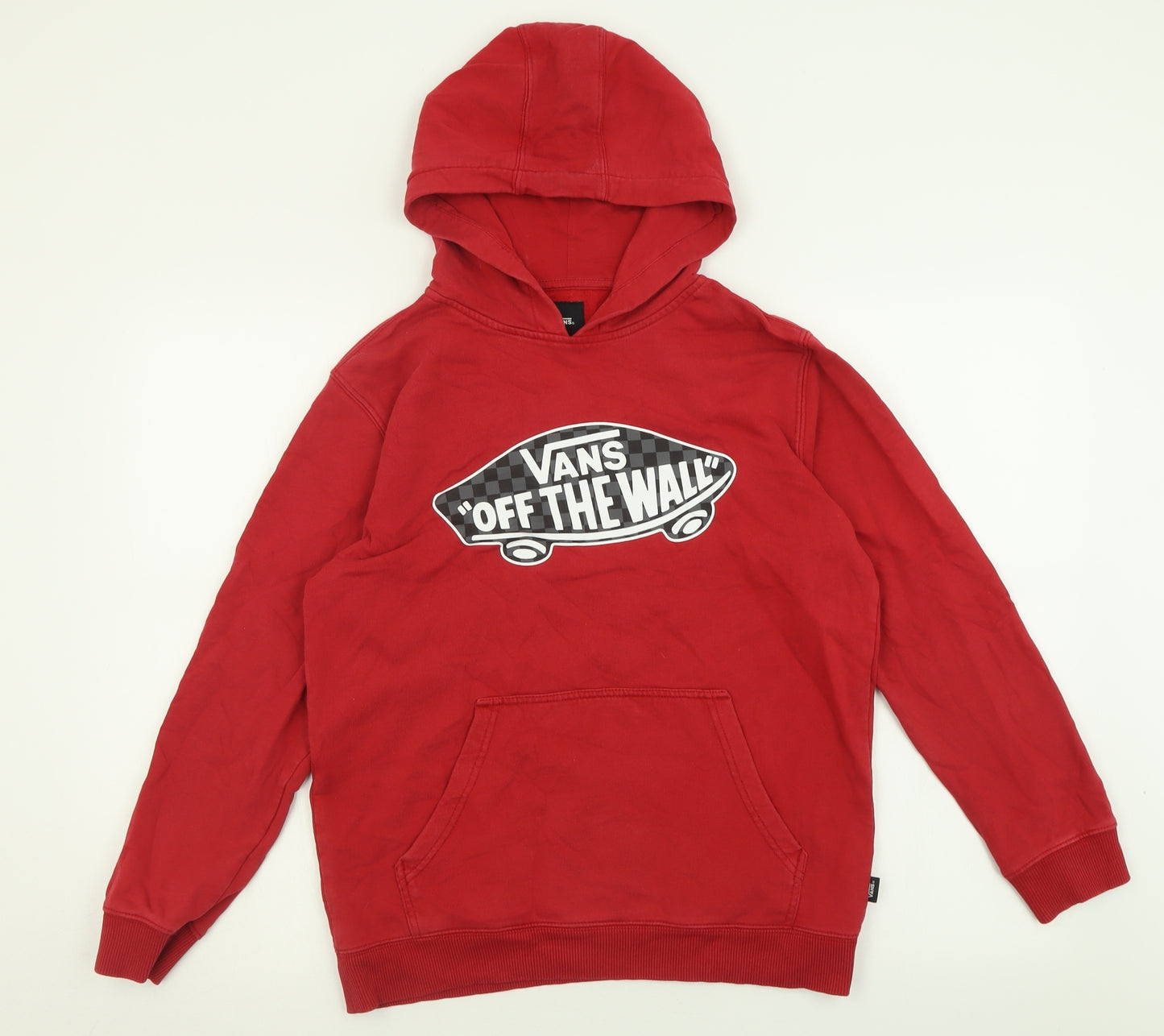 VANS Mens Red  Cotton Pullover Hoodie Size L