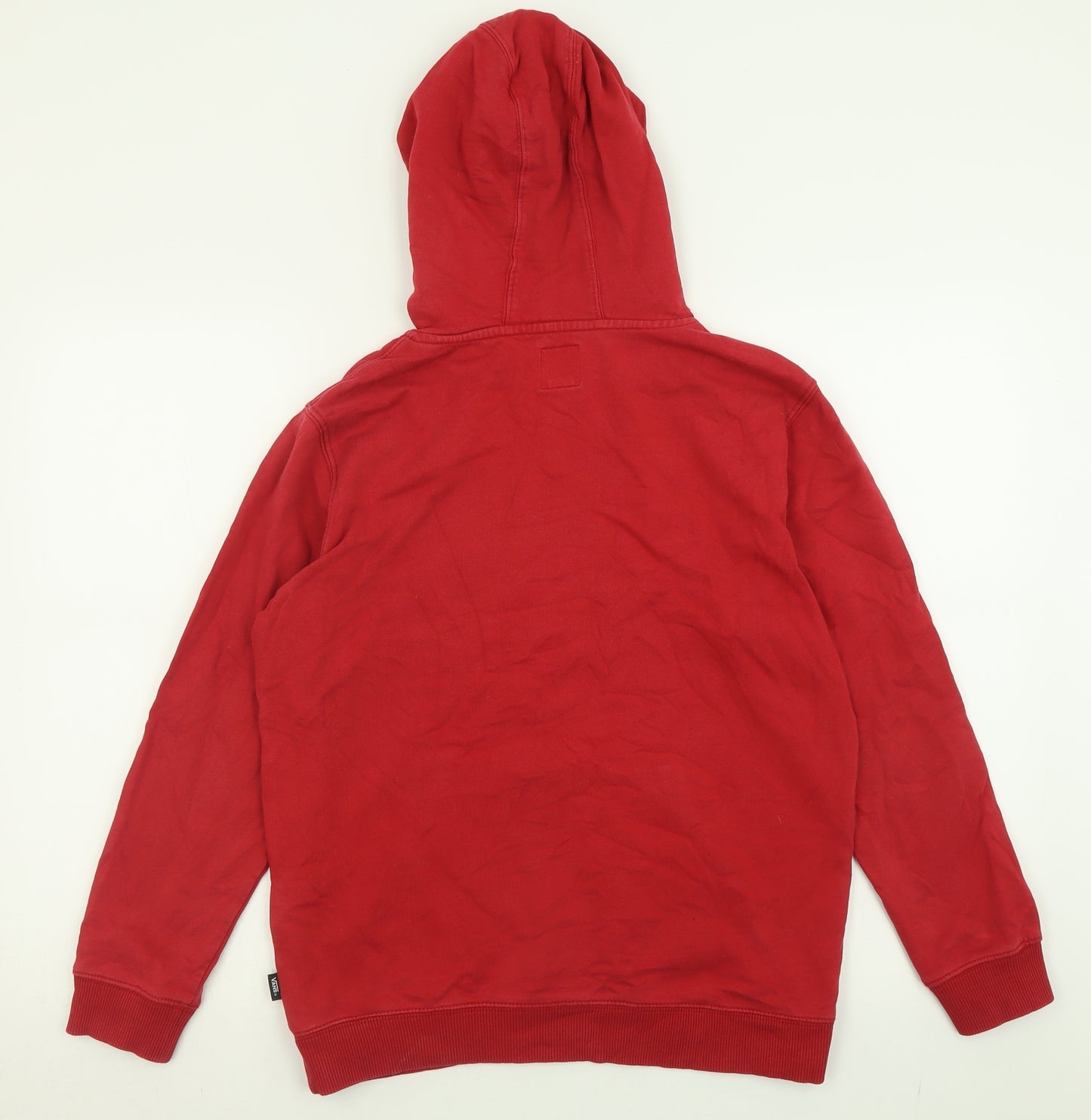 VANS Mens Red  Cotton Pullover Hoodie Size L