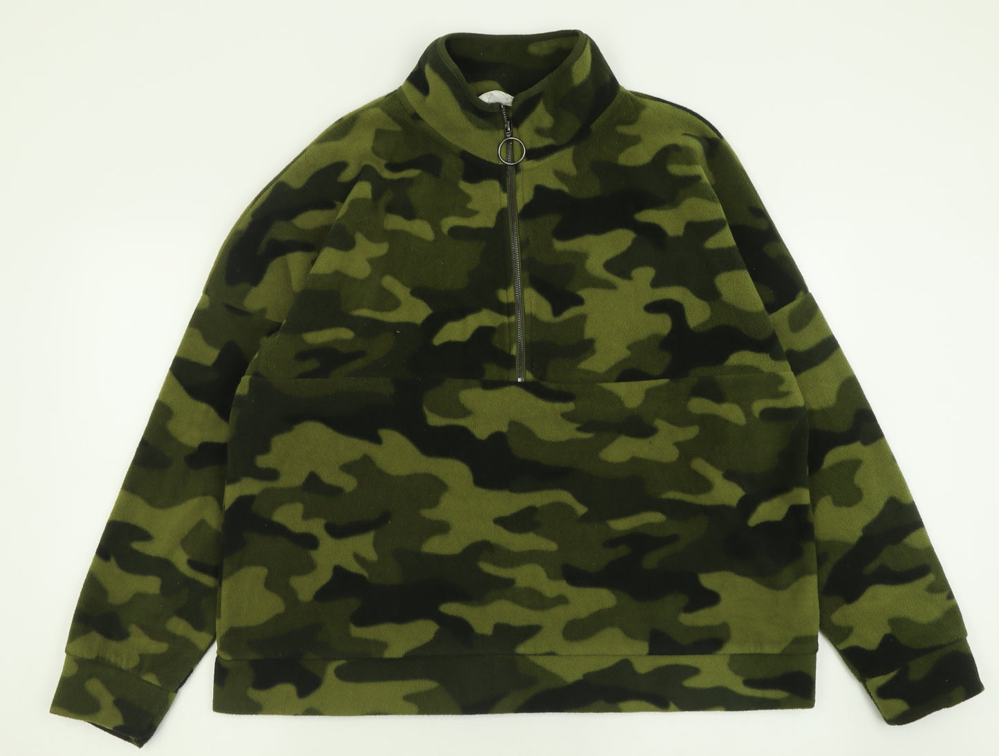 Primark Womens Green Camouflage  Jacket  Size L  Zip