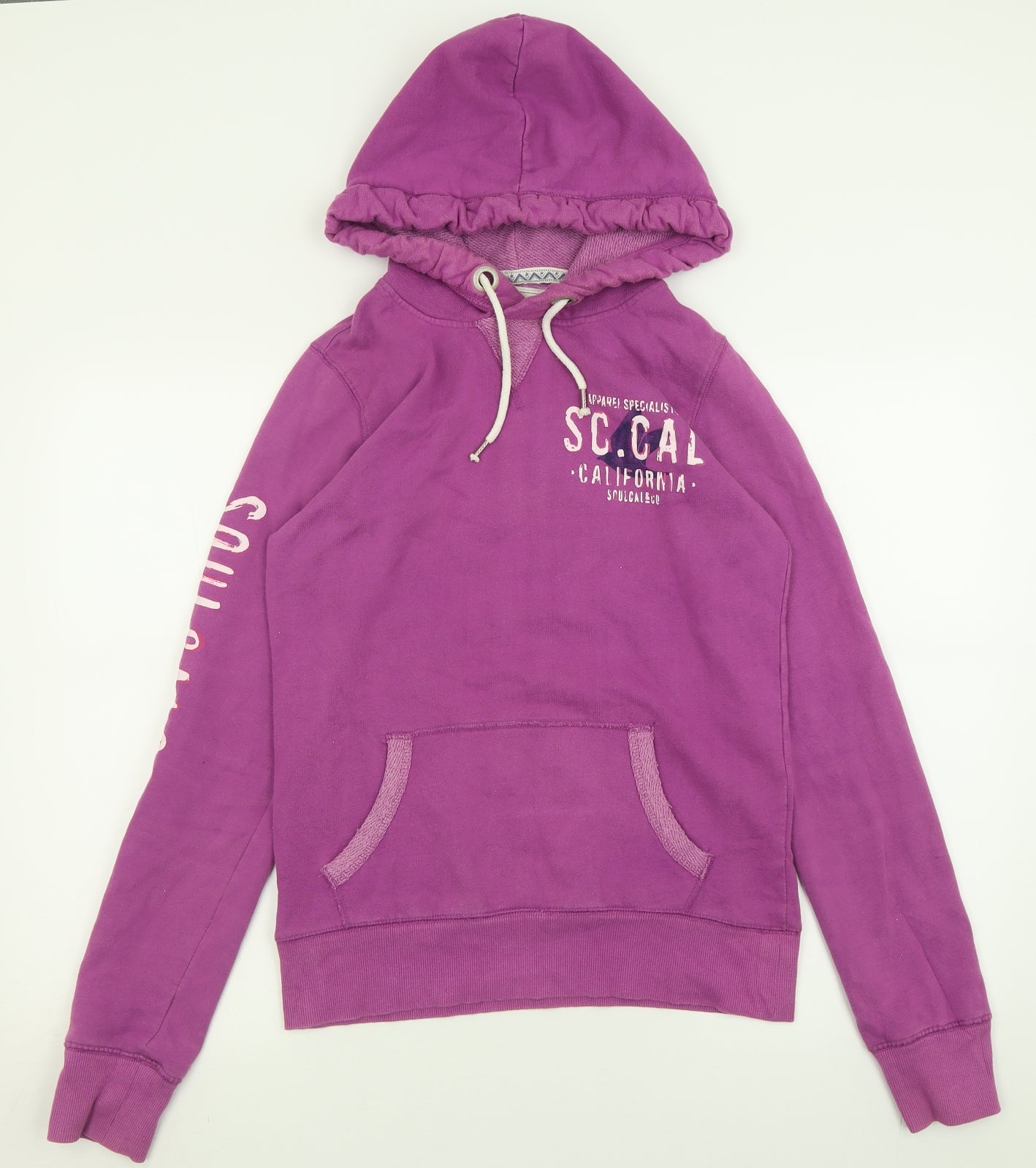SoulCal&Co Womens Purple  Cotton Pullover Hoodie Size 10  Pullover