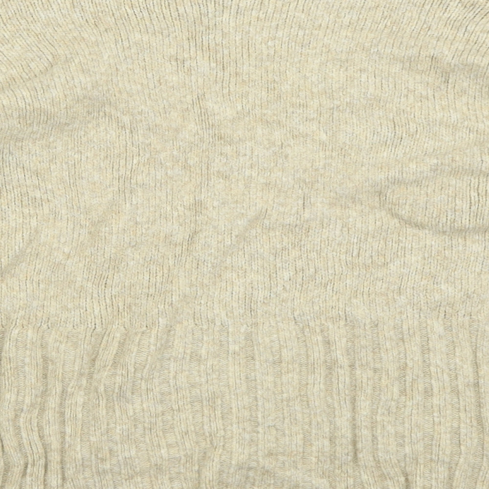 New Look Womens Beige High Neck  Acrylic Pullover Jumper Size S