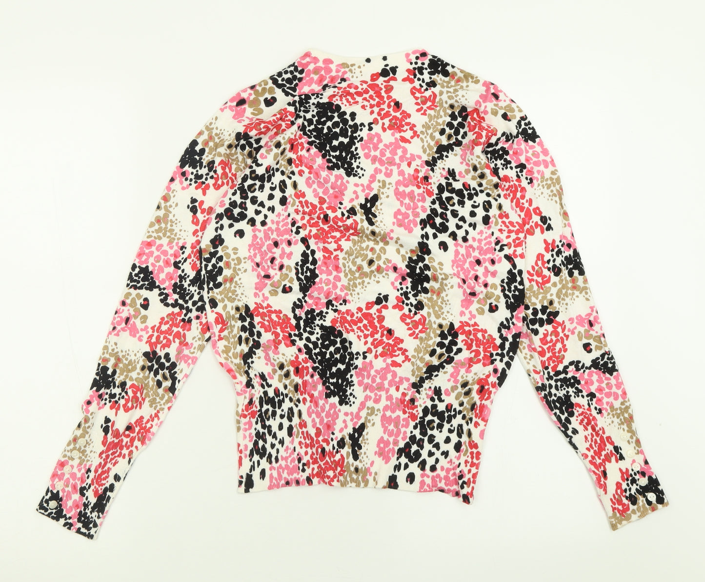 Marks and Spencer Womens Multicoloured Crew Neck Geometric Viscose Pullover Jumper Size 6