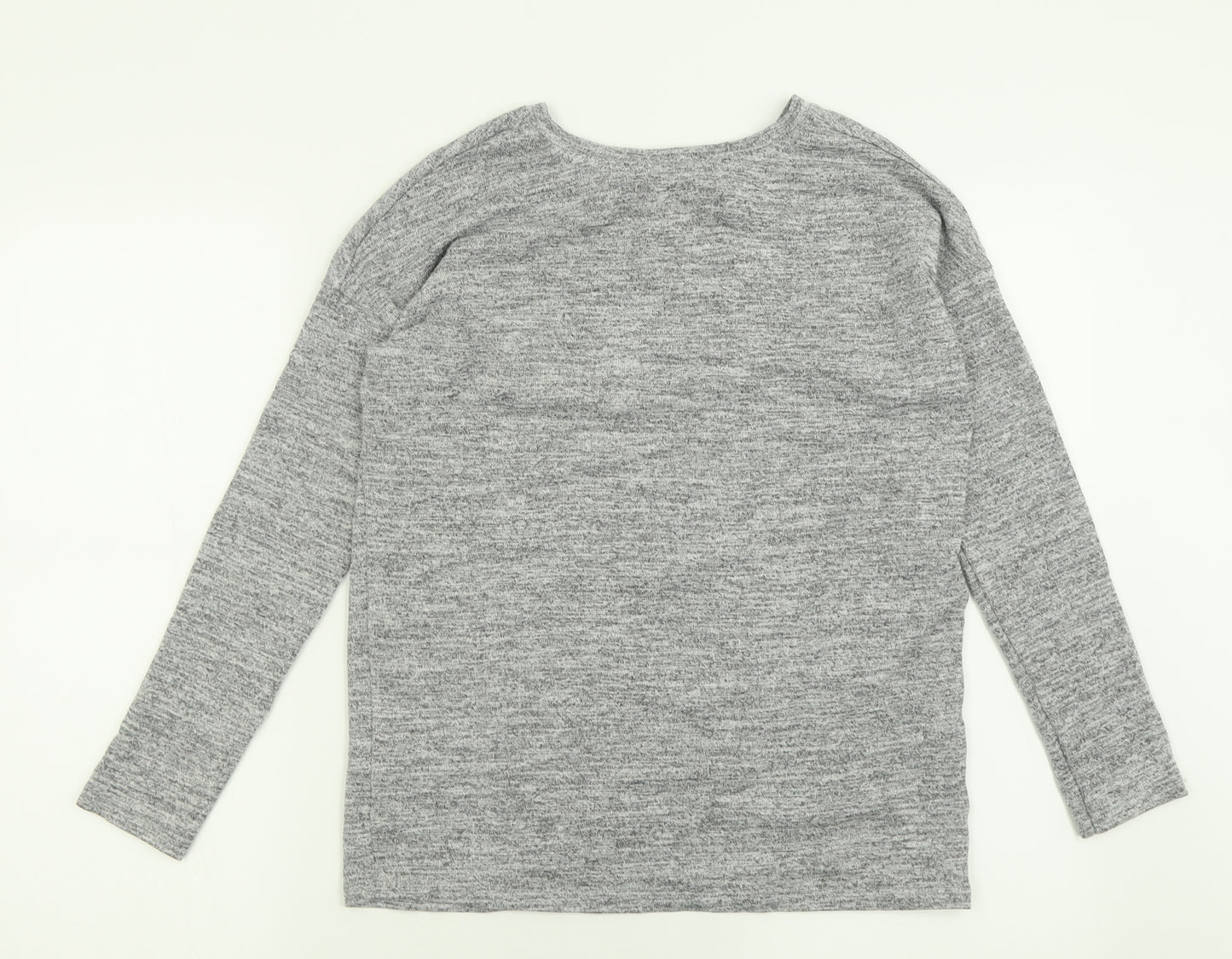 TU Womens Grey Crew Neck  Polyester Pullover Jumper Size 8