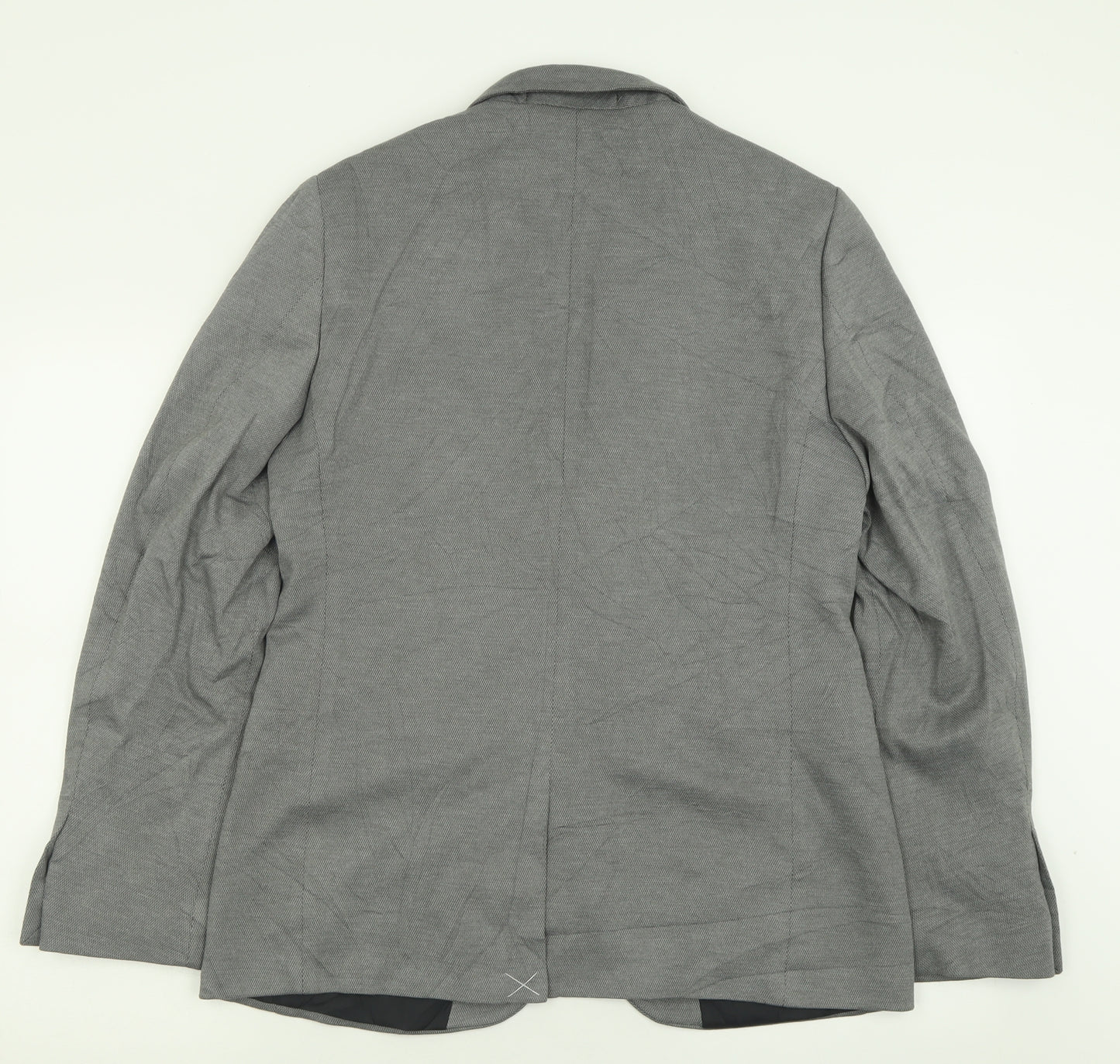 Burton Mens Grey  Viscose Jacket Suit Jacket Size 40