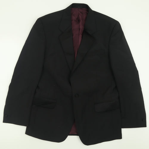 Skopes Mens Black  Polyester Jacket Suit Jacket Size 38