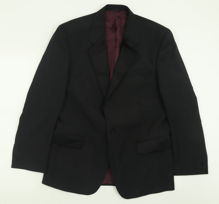 Skopes Mens Black  Polyester Jacket Suit Jacket Size 38