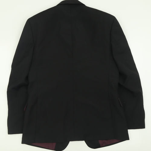 Skopes Mens Black  Polyester Jacket Suit Jacket Size 38