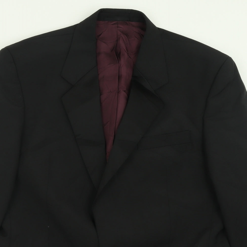 Skopes Mens Black  Polyester Jacket Suit Jacket Size 38