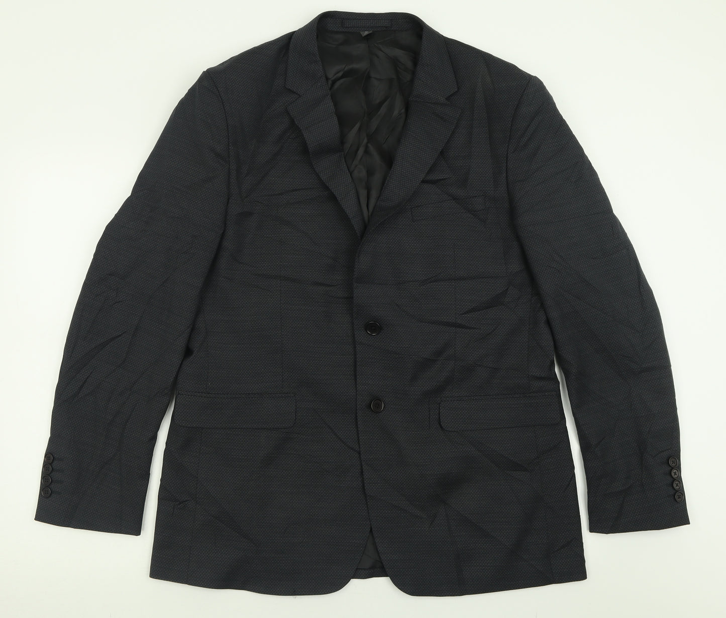 Marks and Spencer Mens Black  Polyester Jacket Suit Jacket Size 42