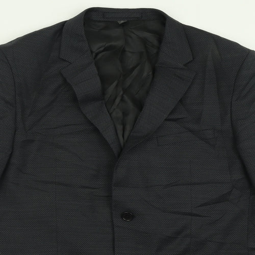Marks and Spencer Mens Black  Polyester Jacket Suit Jacket Size 42