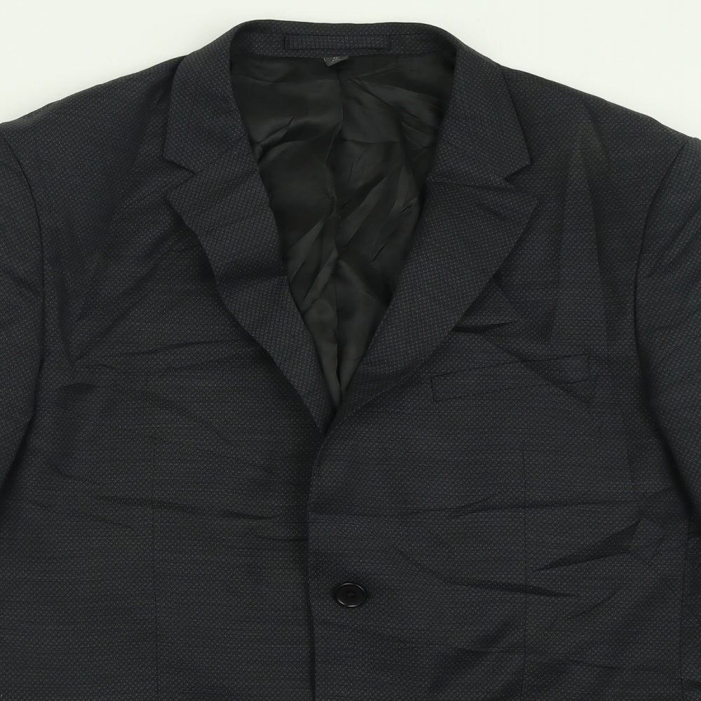 Marks and Spencer Mens Black  Polyester Jacket Suit Jacket Size 42