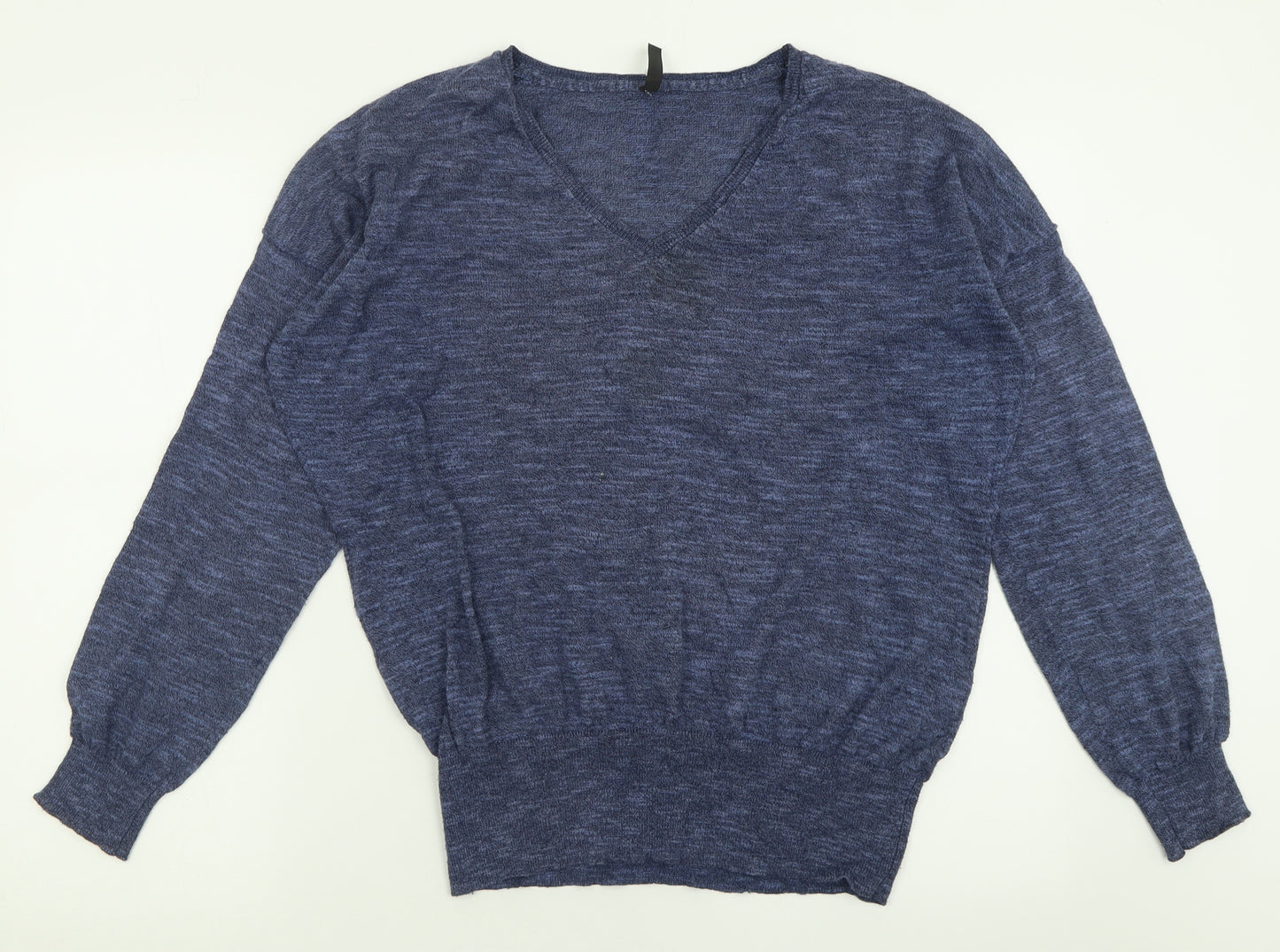 Woolworths Womens Blue V-Neck  Viscose Pullover Jumper Size S