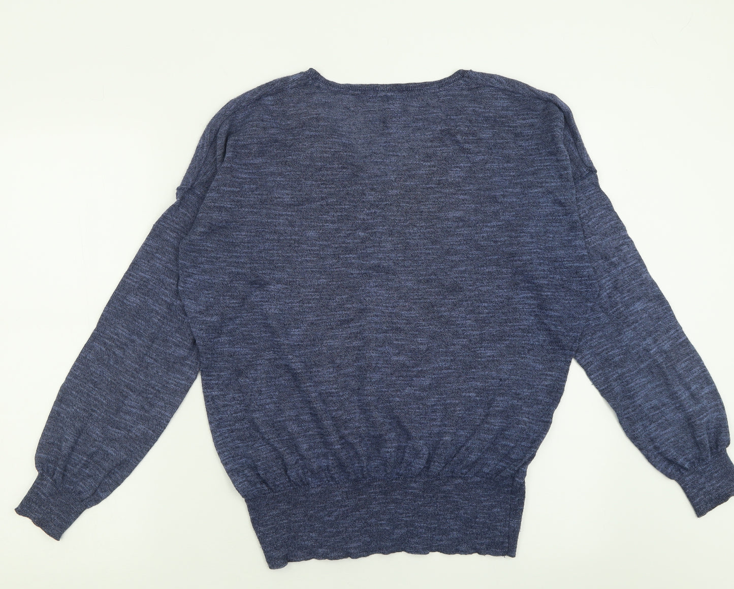 Woolworths Womens Blue V-Neck  Viscose Pullover Jumper Size S