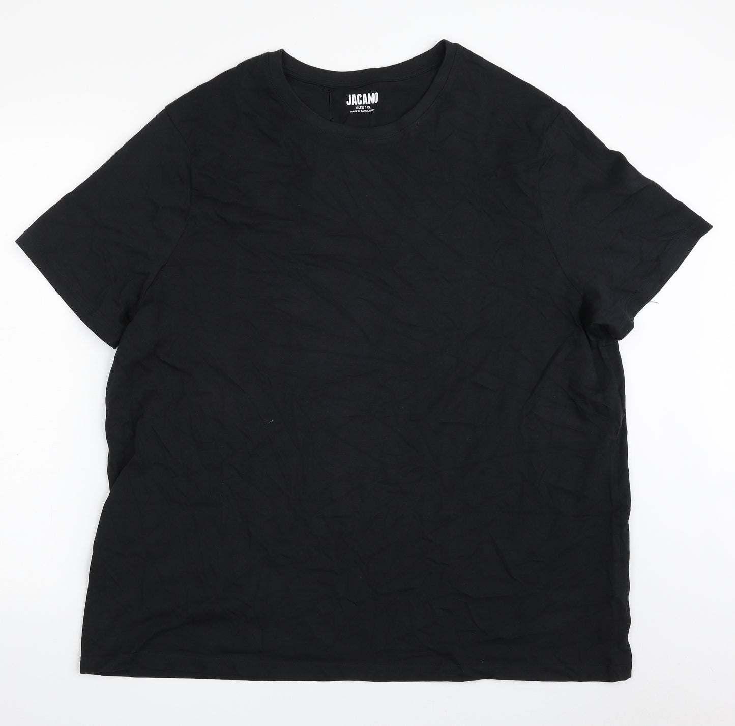 Jacamo Mens Black  Cotton  T-Shirt Size XL Crew Neck