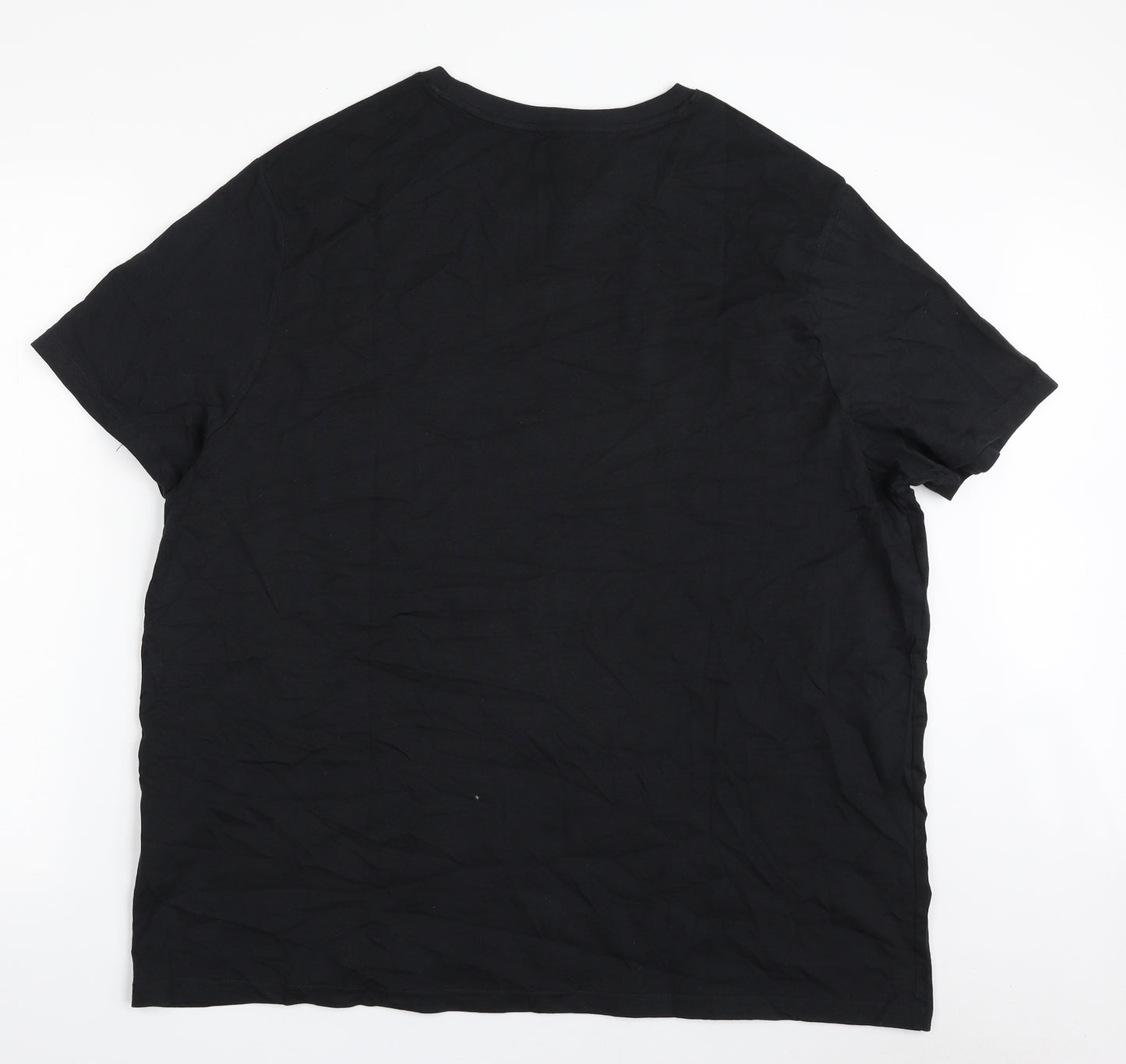 Jacamo Mens Black  Cotton  T-Shirt Size XL Crew Neck