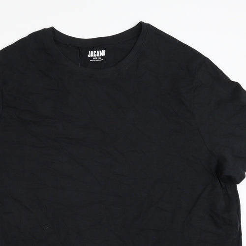 Jacamo Mens Black  Cotton  T-Shirt Size XL Crew Neck
