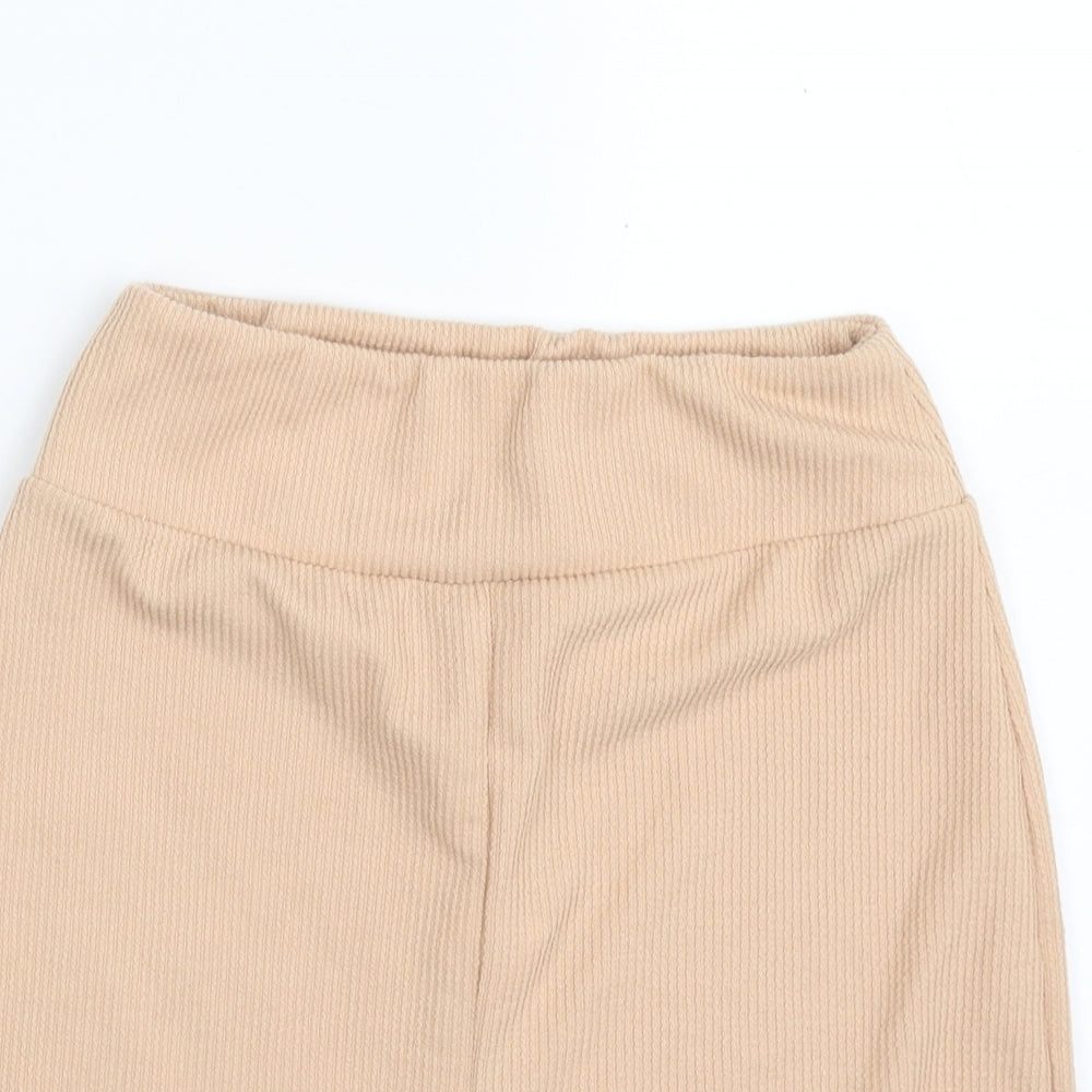 Missguided Womens Beige  Polyester Sweat Shorts Size 10 L6 in Regular