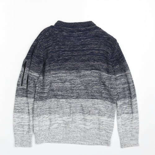 Matalan Boys Blue Crew Neck  100% Cotton Pullover Jumper Size 8 Years  Pullover