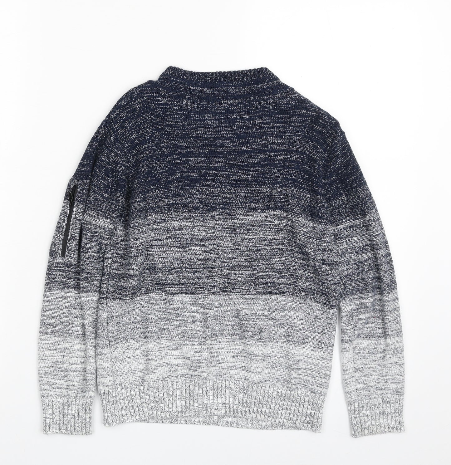 Matalan Boys Blue Crew Neck  100% Cotton Pullover Jumper Size 8 Years  Pullover