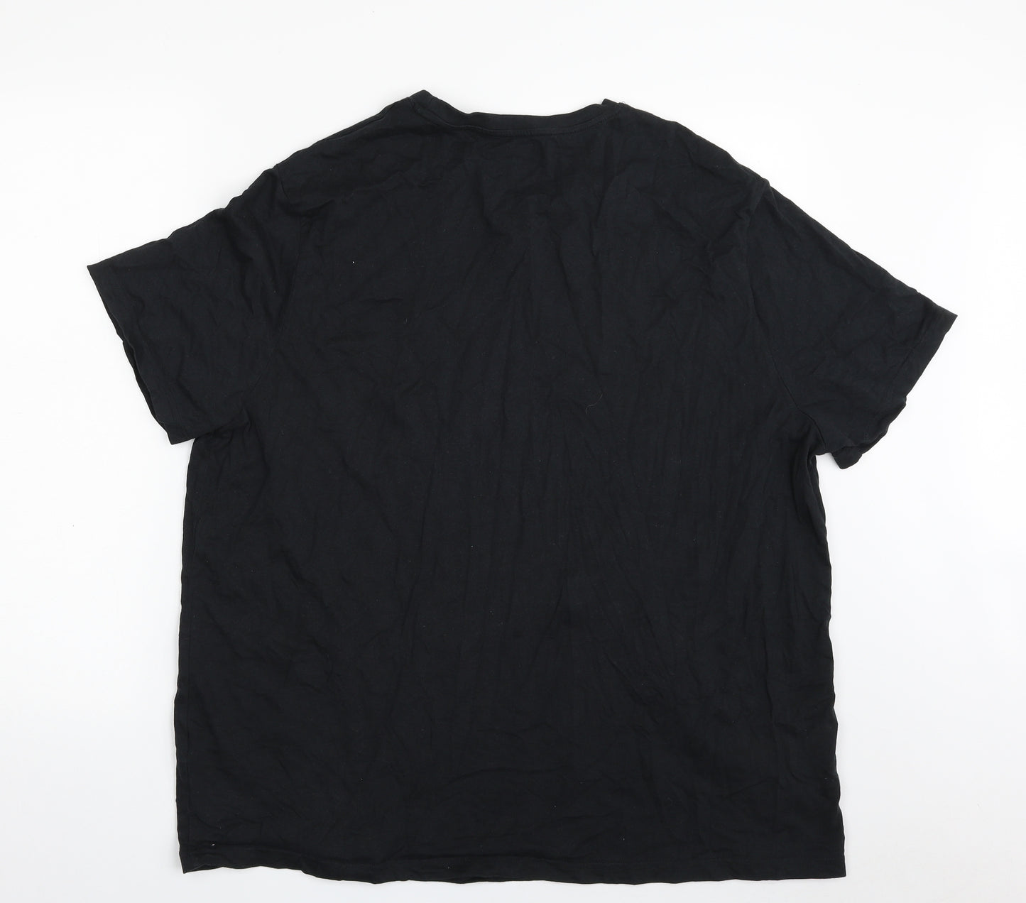 Jacamo Mens Black  Cotton  T-Shirt Size XL Crew Neck