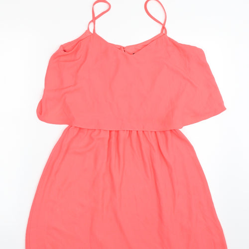 Atmosphere Womens Pink  Polyester Skater Dress  Size 12  Off the Shoulder Pullover