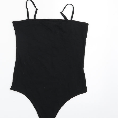 Primark Womens Black  Cotton Bodysuit One-Piece Size 10  Snap - Item Length -25in
