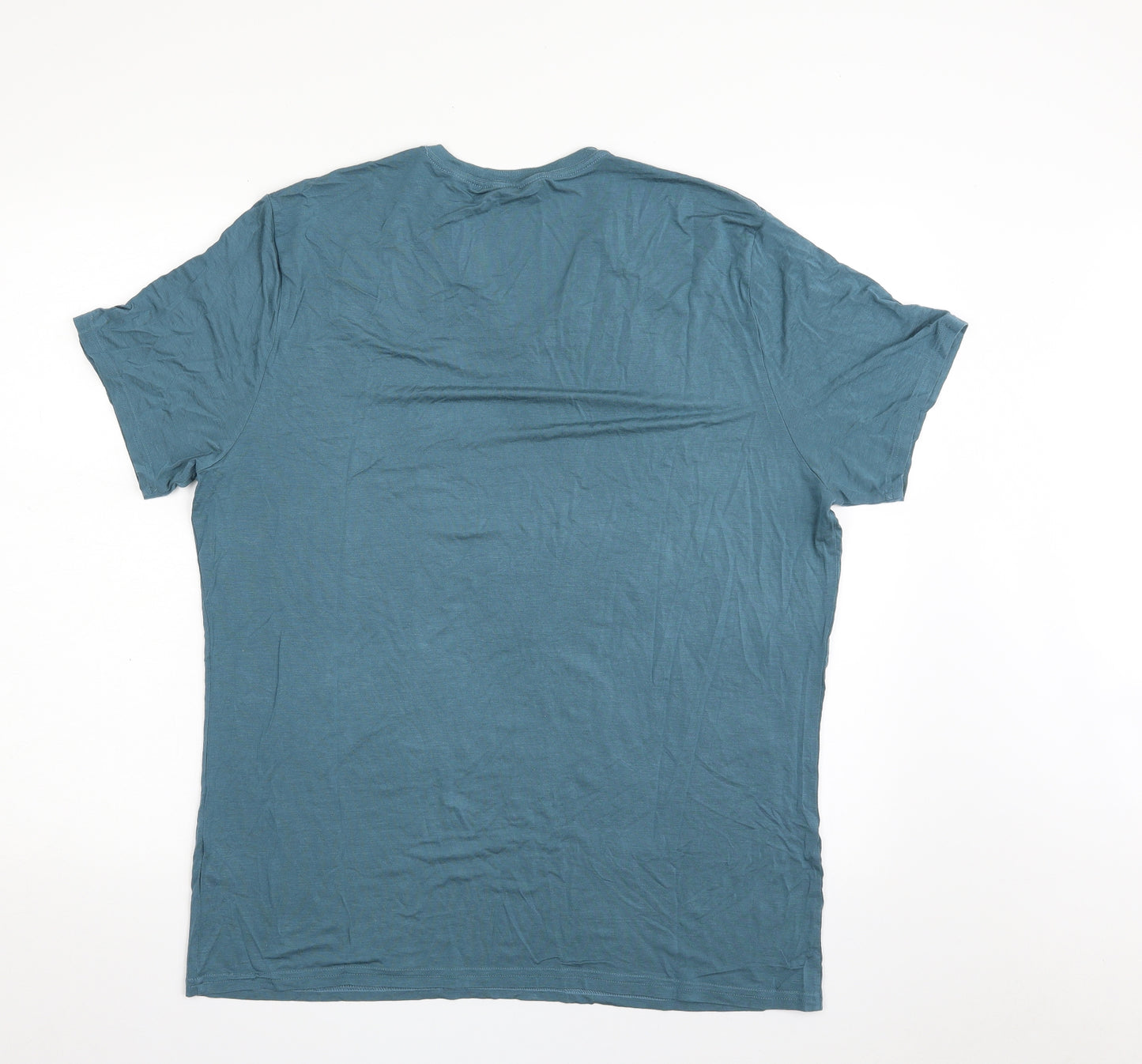Autograph Mens Blue  Modal  T-Shirt Size L V-Neck