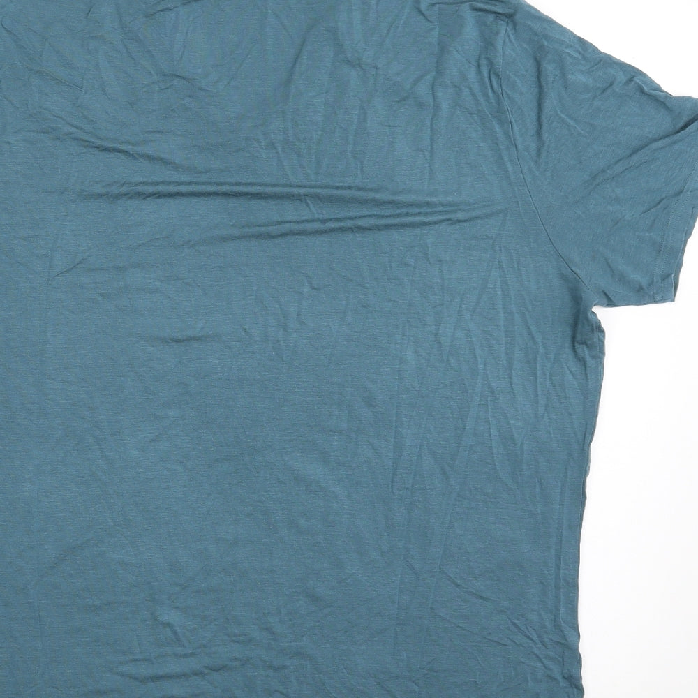 Autograph Mens Blue  Modal  T-Shirt Size L V-Neck