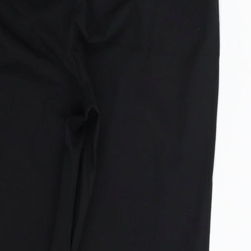 Dunnes Stores Womens Black  Polyester Chino Trousers Size 10 L28 in Regular Zip