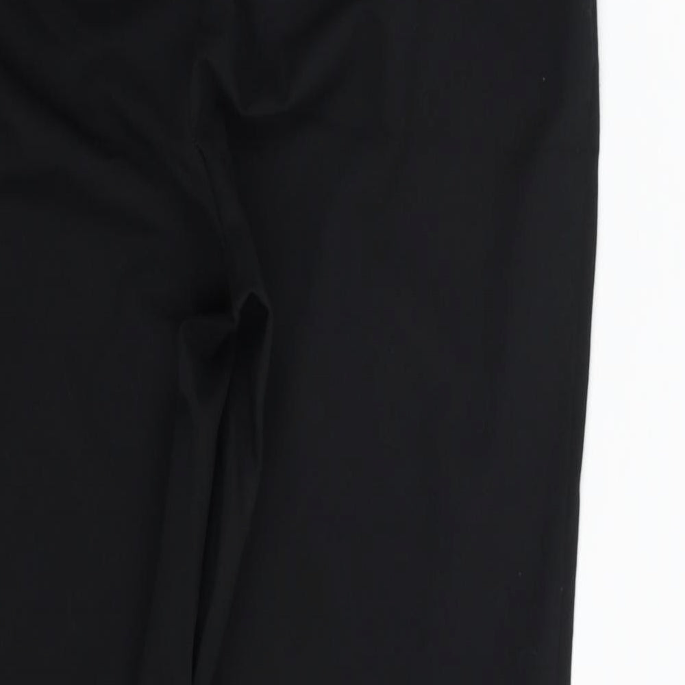 Dunnes Stores Womens Black  Polyester Chino Trousers Size 10 L28 in Regular Zip