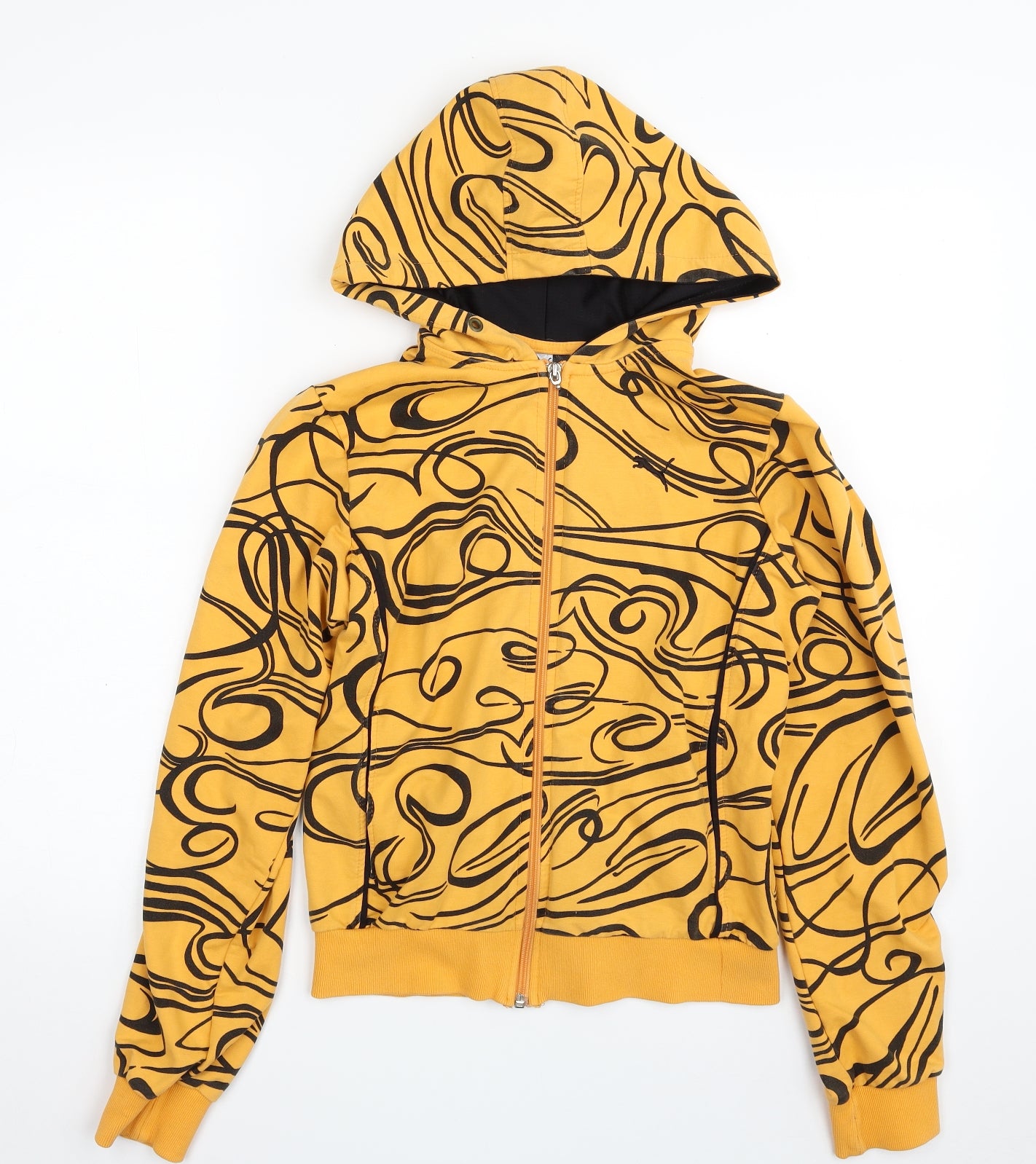PUMA Boys Orange  Cotton Full Zip Hoodie Size L  Zip