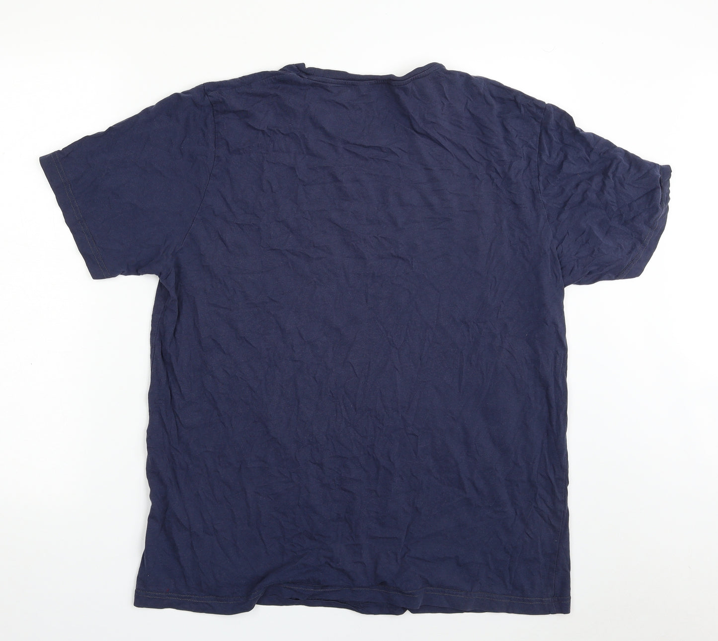 Ted Baker Mens Blue  Cotton  T-Shirt Size L Crew Neck