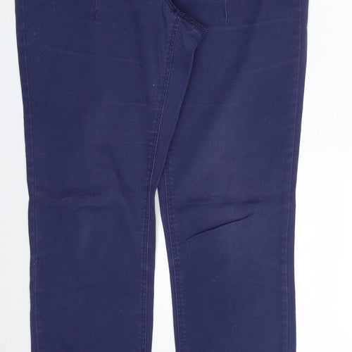 H&M Womens Blue  Cotton Jegging Jeans Size 14 L30 in Slim Zip