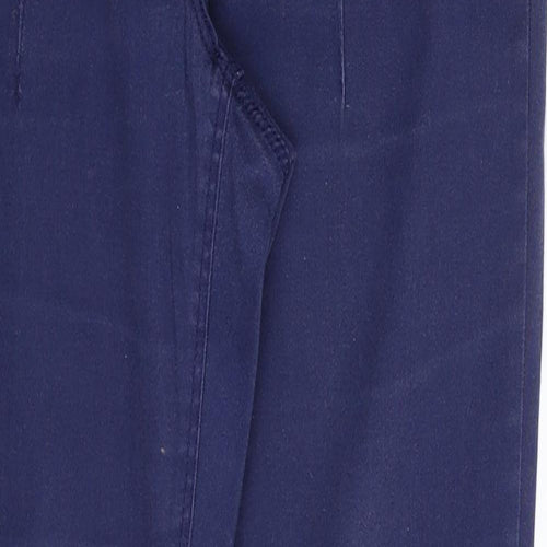 H&M Womens Blue  Cotton Jegging Jeans Size 14 L30 in Slim Zip